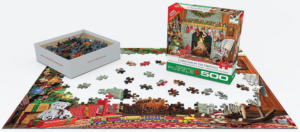 Puzzle - Christmas by the Fireplace