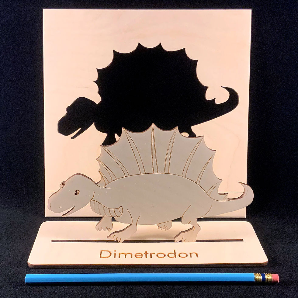 Thumbnail: Dinosaur Wood Stencil - Dimetrodon -EduDoMo