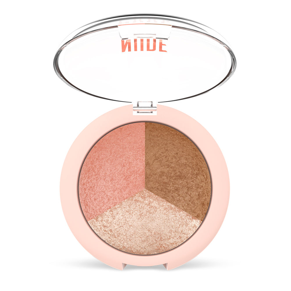 GR NUDE LOOK TRIO FACE POWDER hIGHLIGHTER.BRONZE.BLUSHER
