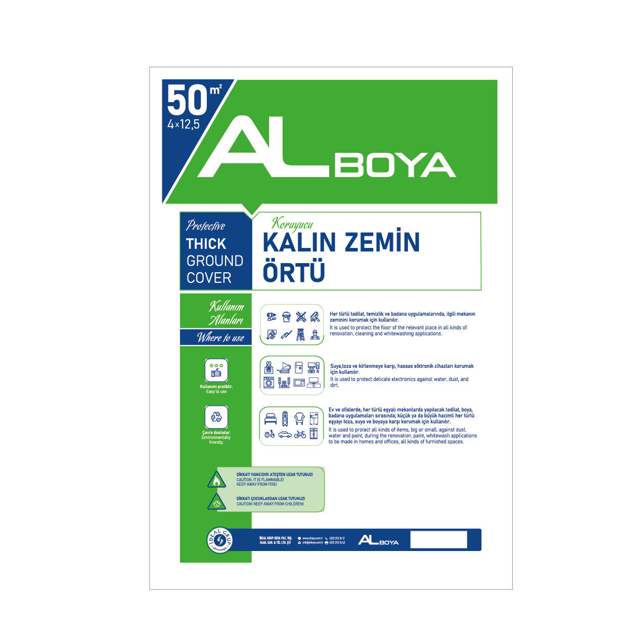 AL Boya Kalın Zemin Örtü