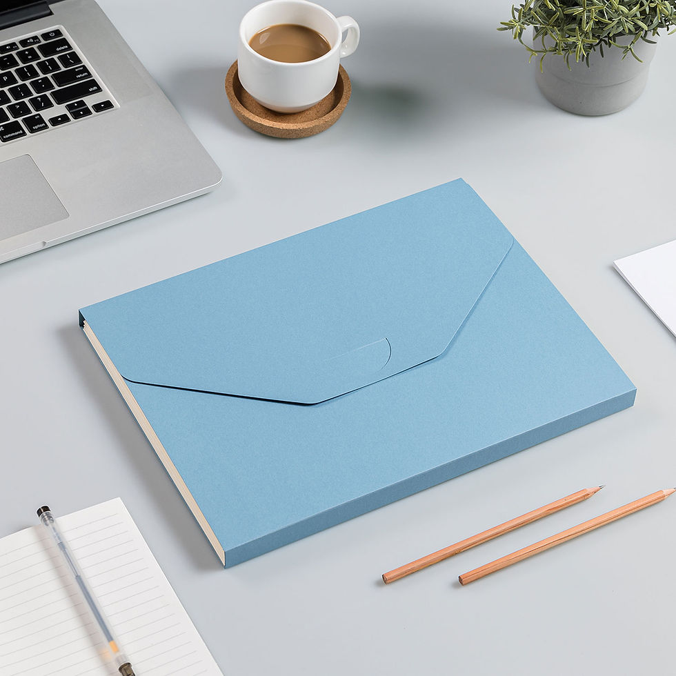 Thumbnail: 6 Pockets Expanding File Folder Plastic-Free Document Folder
