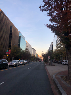 Beautiful sky in the Financial District of Washington DC