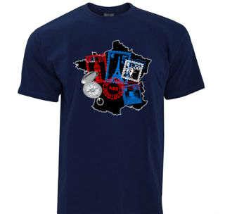 Thumbnail: OU EST L'ARGENT MAP DESIGN TEE