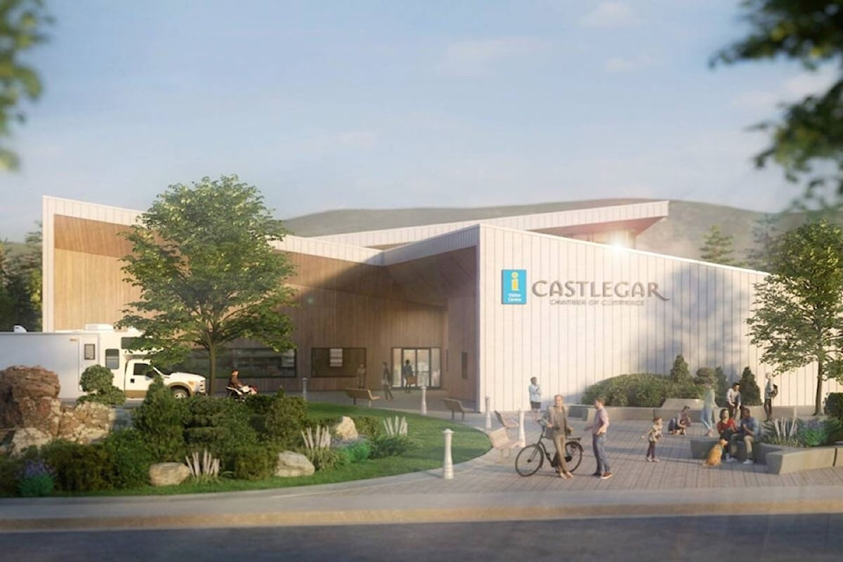 A concept of the Castlegar & District Chamber of Commerce's new building. Construction begins in the fall.