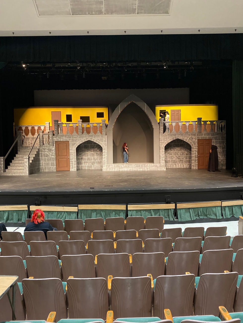 Finished set before set dressing.