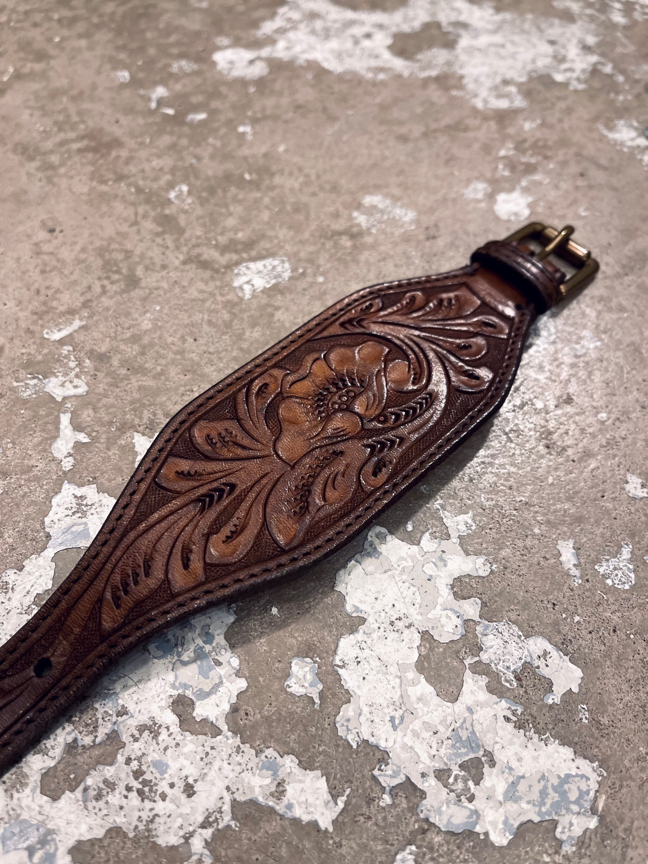 Ralph Lauren Tooled Leather Bracelet