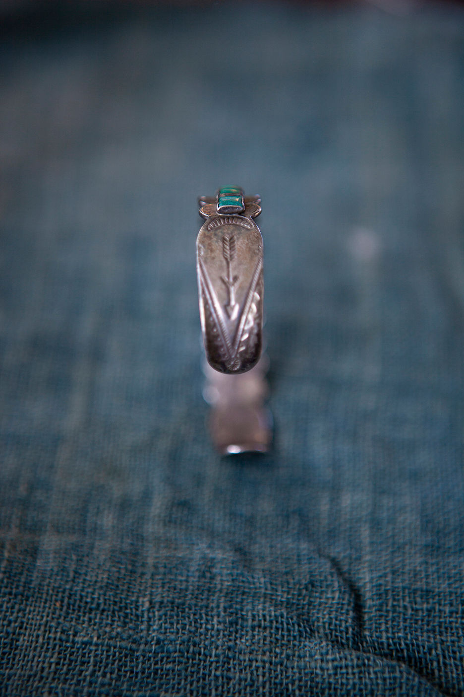Thumbnail: Early Navajo Turquoise Bracelet
