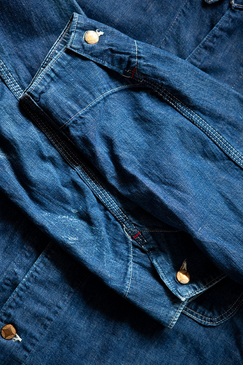 Thumbnail: 1950's Triple Stitch Denim Barn Coat