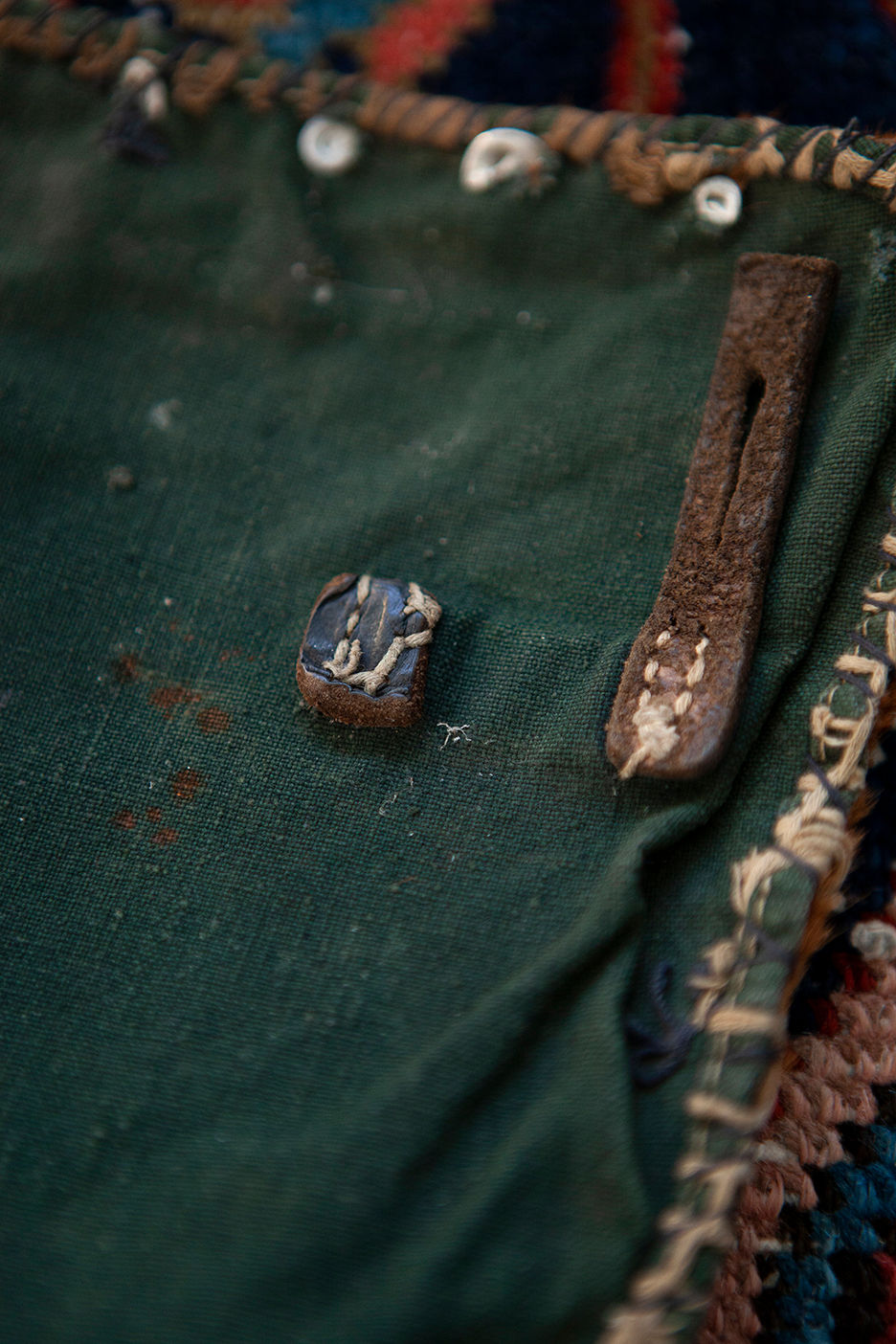 Thumbnail: Early Military Cowhide Shoulder Bag