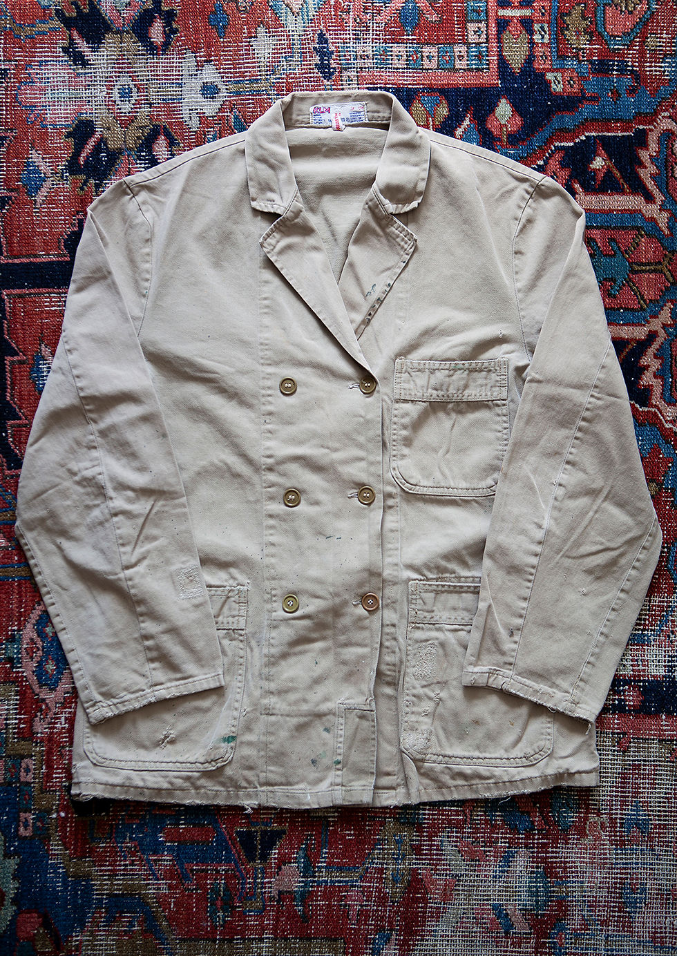 Thumbnail: 1960's Dutch Double Breasted Selvedge Work Jacket