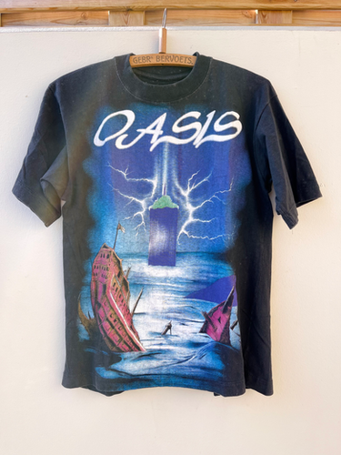 T-shirt Oasis 'Classic Logo' Bleu - 100% Coton - Neuf Avec étiquettes