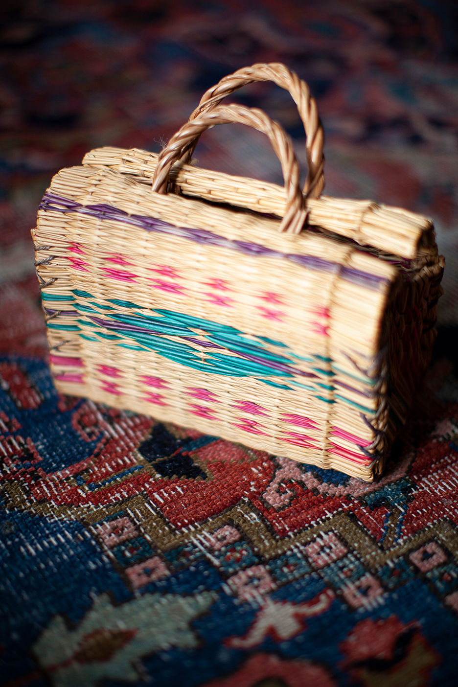 Straw Reed Basket Bag