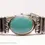 Thumbnail: Sterling Silver 925 Blue Green Kingman Turquoise Mutli Wheat Strand Bracelet 61g