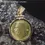 Thumbnail: 14k Replica King Saint George Sovereign Dragon Coin Reversible Screw Top Pendant
