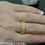 Thumbnail: 18k Solid Yellow Gold Mini Roses Brushed Band .40 ct Diamond Eternity Ring Size 