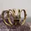 Thumbnail: 14k Yellow Gold 5 Multi Band Wide Stacking Harem Ring Purple Grape Garnet SZ 6.5