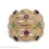 Thumbnail: 14k Yellow Gold AE Emerald Sapphire Ruby Rope Multi Band Dome Ring 7.75 Grams