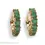 Thumbnail: 14k Yellow Gold Natural Colombian Green Emerald 14mm Huggie Mini Hoop Earrings