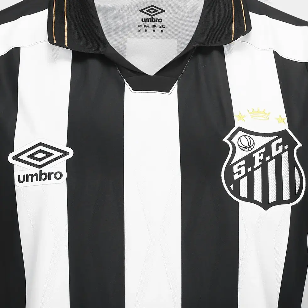 Miniatura: Camisa Santos II 26/27 - Torcedor Umbro Masculina - Branca e preta