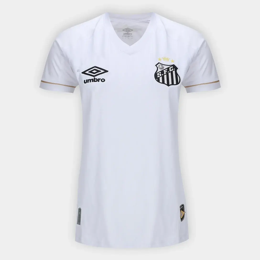 Camisa Santos I 26/27 - Torcedor Umbro Feminina - Branca