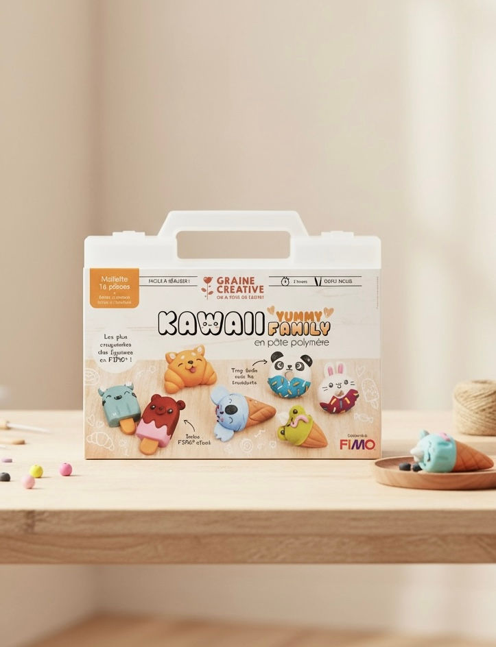 Mallette Fimo Kawaii Yummy Family Graine Créative : vue principale