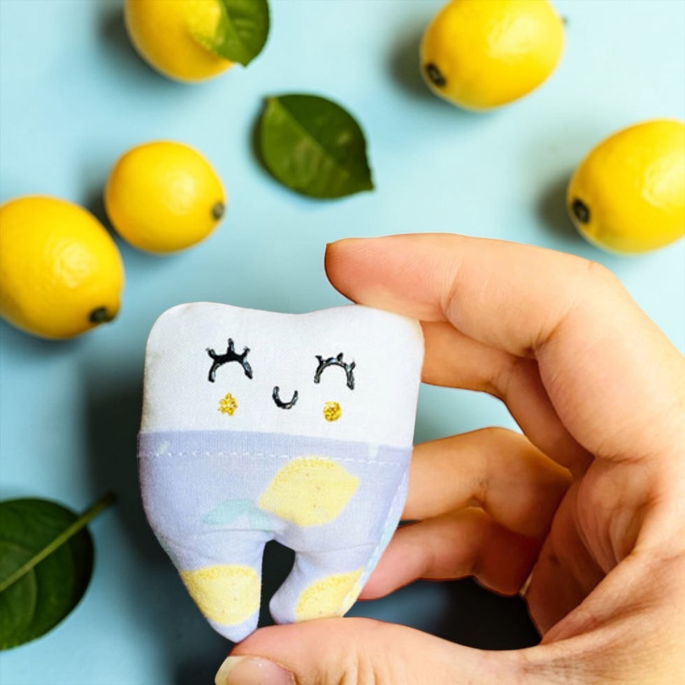 Mini boîte à dents de lait citron Hocus Pocus Happy : vue principale