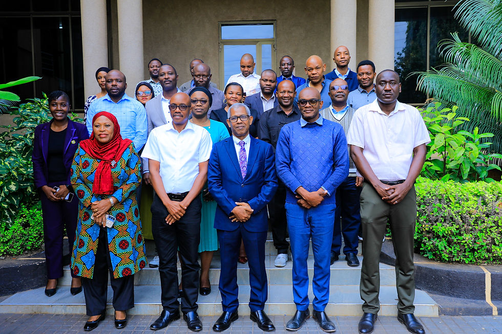 Group photo: National Institute for Medical Research (NIMR) Director General Prof. Said Aboud (centre) with government, university, and regulatory stakeholders at the Harmonization Meeting for Traditional Medicine Research Guidelines in Morogoro, 22 June 2026.
