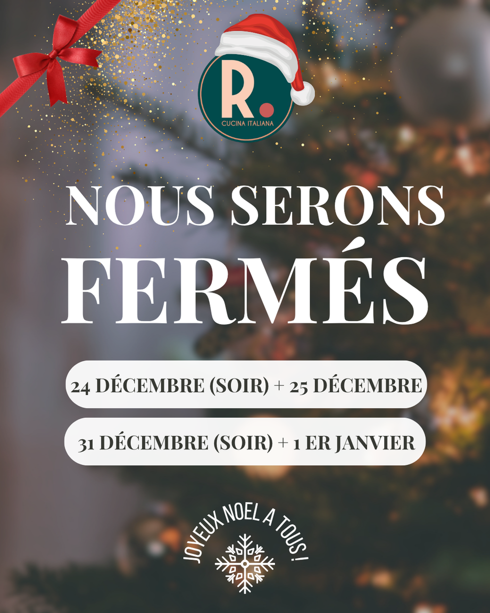 Publication Instagram Fermeture Fêtes Noël Moderne Photo