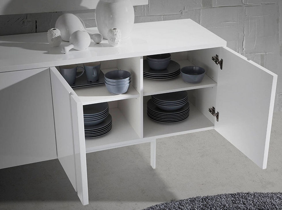 Thumbnail: Modern White Veneer Buffet