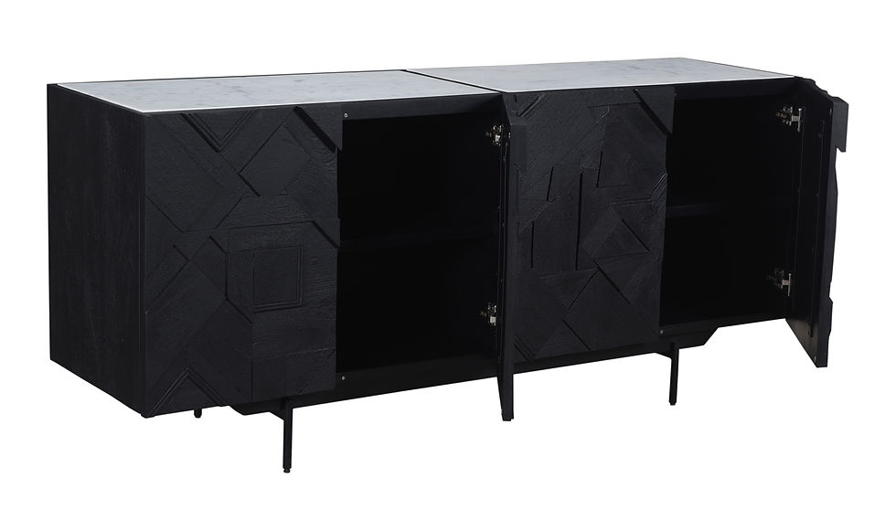 Thumbnail: Black Buffet with Marble Top