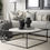 Thumbnail: Coffee Table - White Marble Top with Black Metal Frame