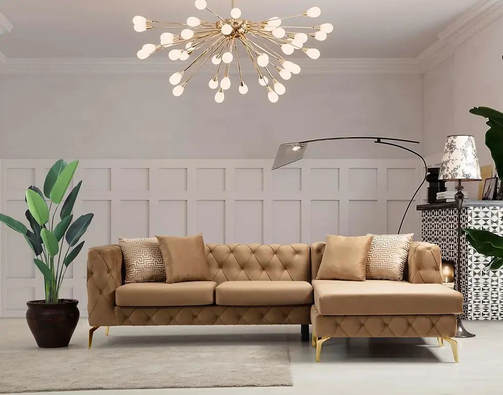 Thumbnail: Reversible Velvet Sectional