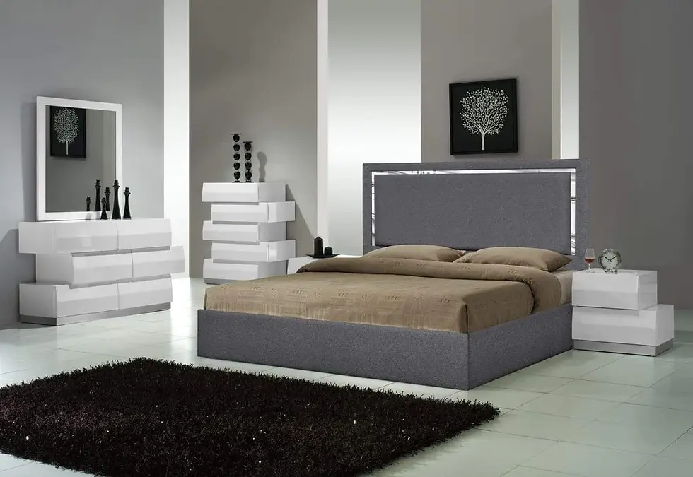 Charcoal or Silver Grey Bed