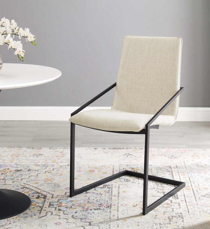 Upholstered Fabric Dining Armchair