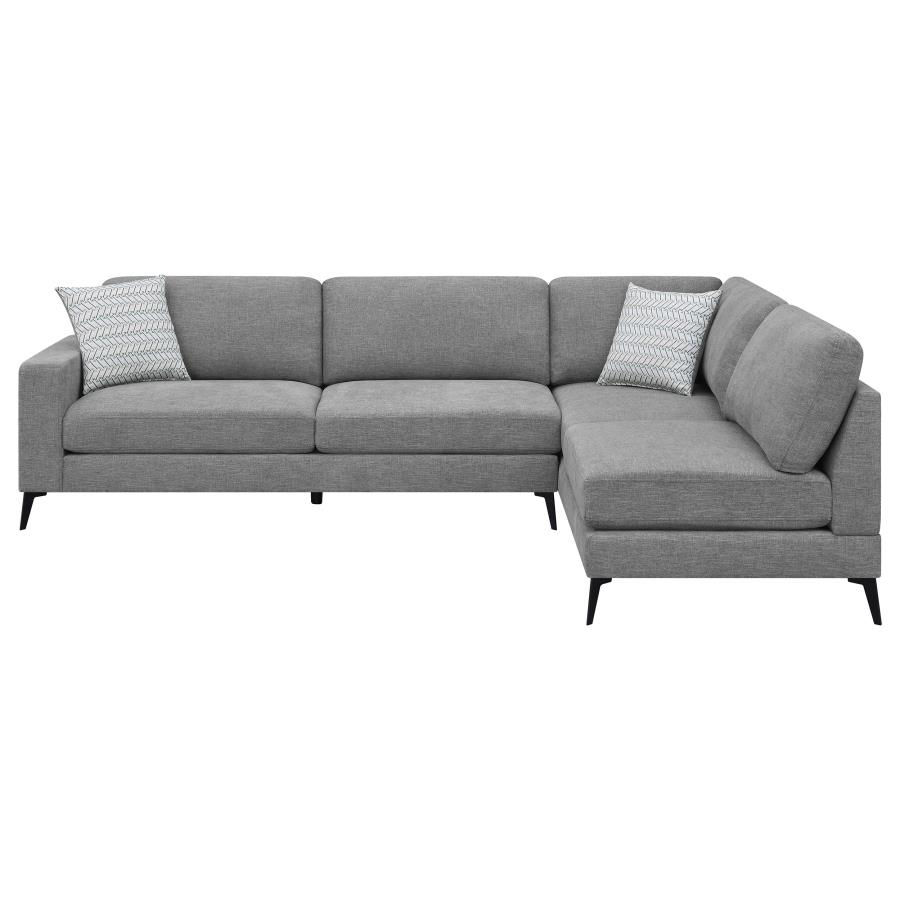 Thumbnail: Grey Upholstered Sectional