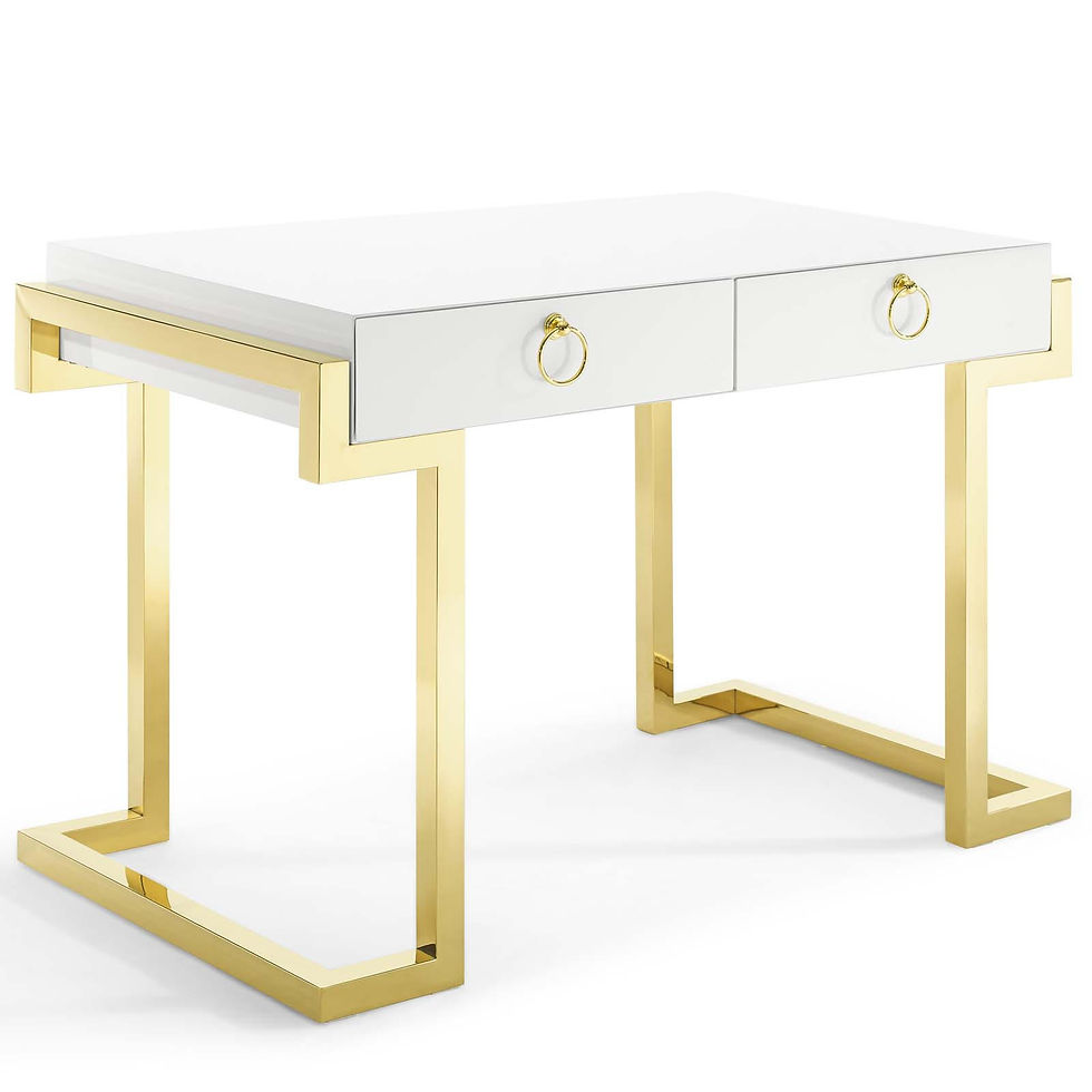 Thumbnail: Ring Office Desk in Gold White