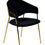 Thumbnail: Black Velvet & Gold Dining Chair