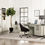 Thumbnail: Whitewashed Grey And Gunmetal Office Desk