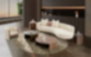 Cream Fabric Sofa
