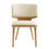 Thumbnail: Cream Leatherette and Walnut Dining Chair