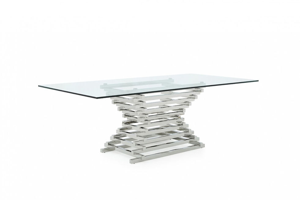 Thumbnail: Rectangular Glass Dining Table