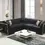 Thumbnail: Black Velvet Sectional