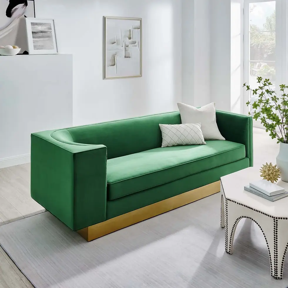 Thumbnail: Upholstered Performance Velvet Sofa