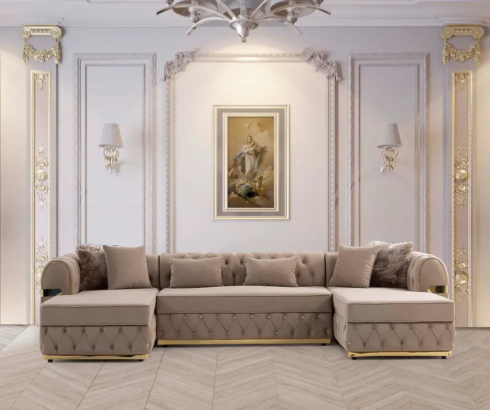 Thumbnail: Velvet Double Chase Sectional