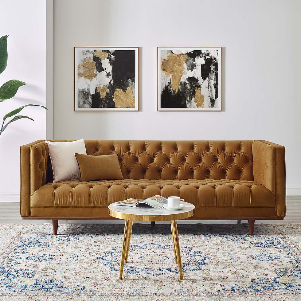 Thumbnail: Tufted Performance Velvet Sofa