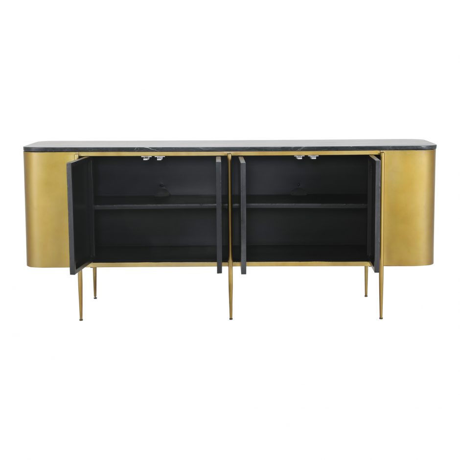 Thumbnail: Marble, Brass & Iron Buffet