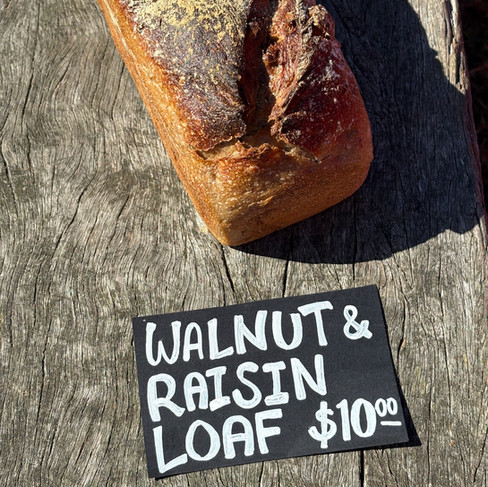 walnut and raisin sourdough loaf