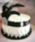 Flapper inspired cake #cake#kimsconfections#flapper#roaring20s#party#pearls#feathers#classic