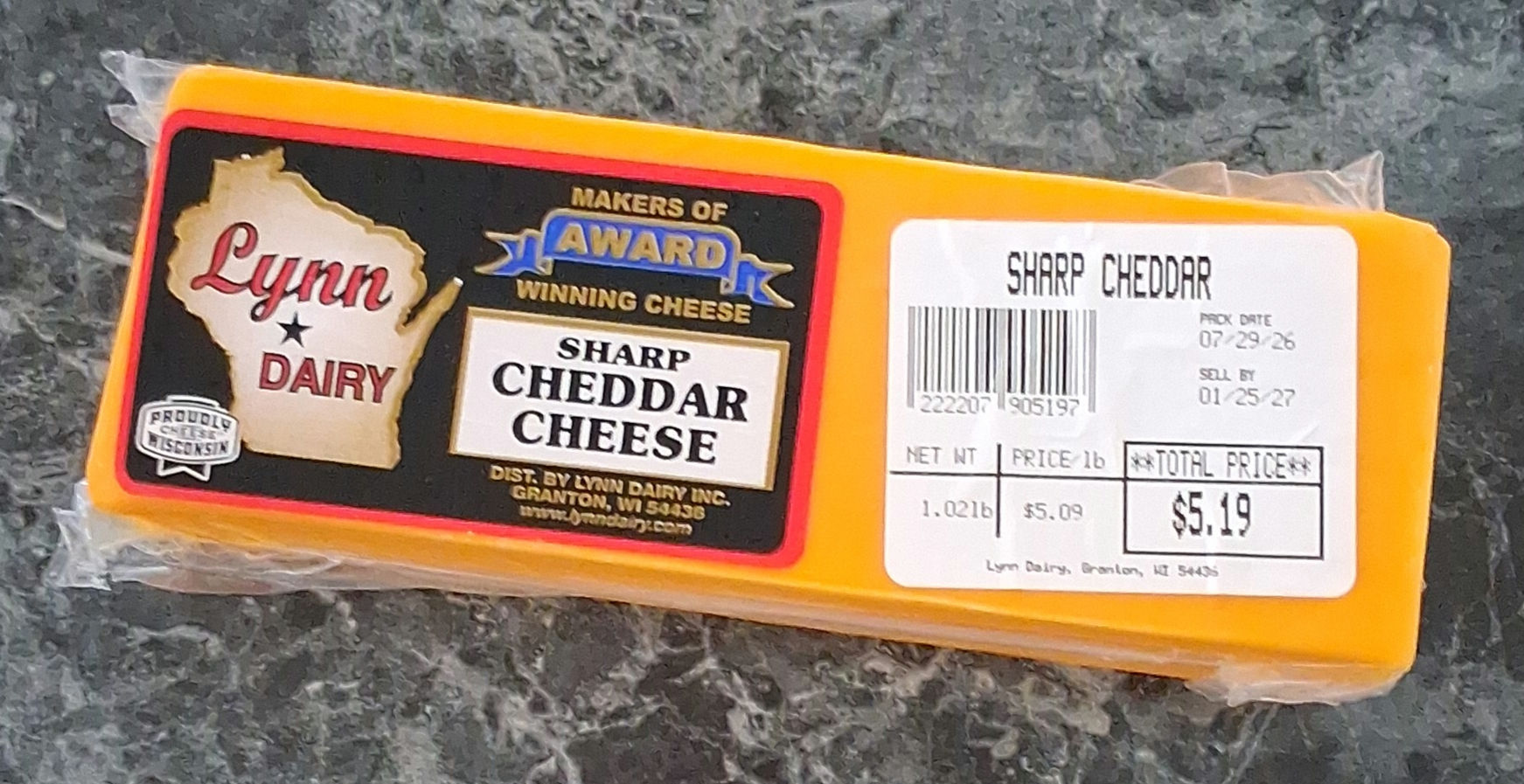 Cheddar, Sharp $5.09