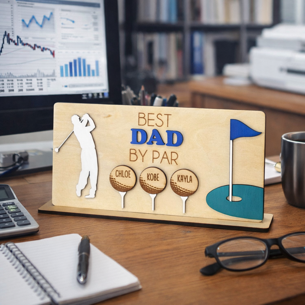 Personalised 'Best Dad by Par' Sign